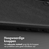 Accezz Echtleder Hülle + MagSafe Wallet Apple iPhone 16 - Onyx Black