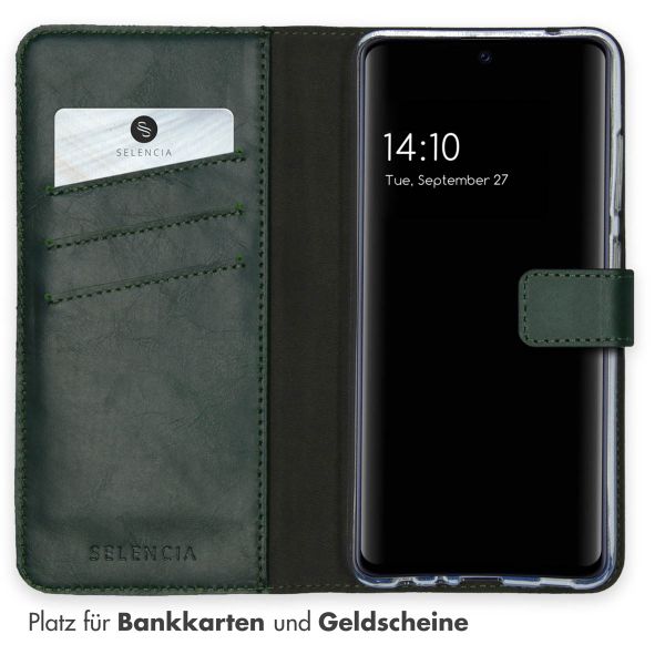 Selencia Echtleder Klapphülle Samsung Galaxy A52(s) (5G/4G) - Grün
