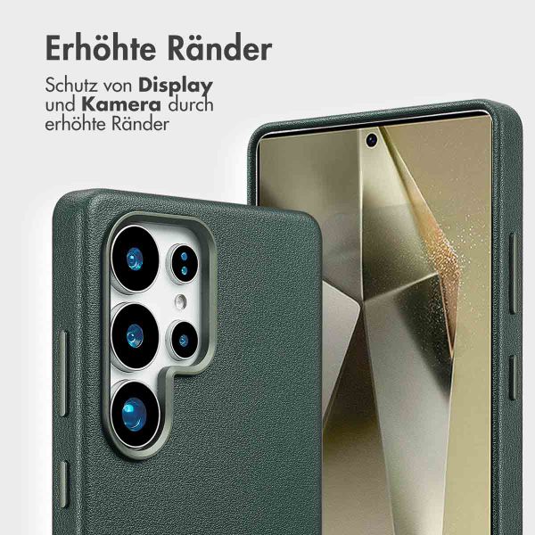 Accezz 2-in-1 Klapphülle aus Leder mit MagSafe Samsung Galaxy S25 Ultra - Cedar Green