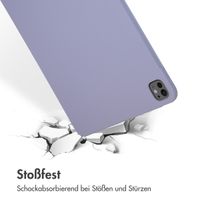 Accezz Liquid Silicone Back Cover mit Stifthalter Apple iPad Pro 13 (2025) M5 / (2024) M4 - Lila