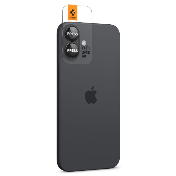 Spigen Optik Pro EZ Fit Lens Protector 2er-Pack Apple iPhone 16 / 16 Plus / 17 - Schwarz