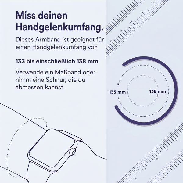 Apple Geflochtenes Solo Loop für  Apple Watch | 38/40/41/42 mm - Größe 1 - Purple Fog