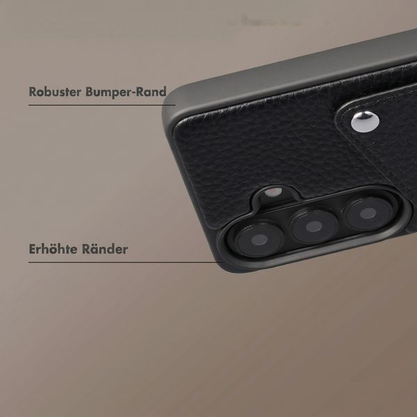 Selencia Riva Back Cover mit Kartenfach Samsung Galaxy S26 - Schwarz