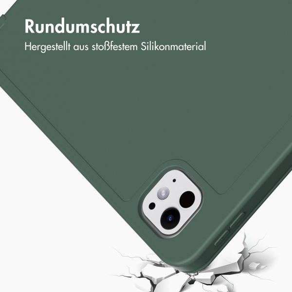 Accezz Smarte Klapphülle aus Silikon Apple iPad Pro 11 (2025) M5 / (2024) M4 - Dunkelgrün