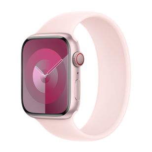 Apple Silikon Solo Loop für  Apple Watch | 44/45/46/49 mm - Größe 7 - Light Pink