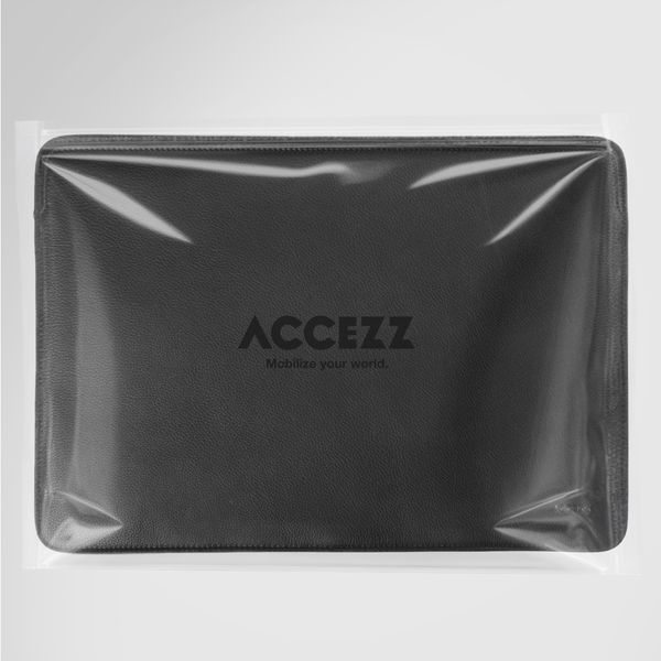 Accezz Leder Laptop Hülle 13 Zoll - Laptop Sleeve - Schwarz