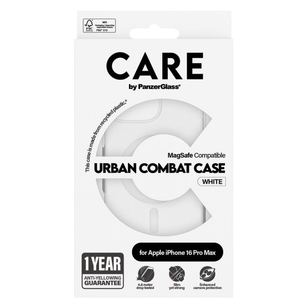 CARE by PanzerGlass Urban Combat Case MagSafe Apple iPhone 16 Pro Max - White
