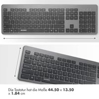 Accezz Premium Desktop QWERTY Bluetooth-Tastatur - Grau