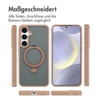 Accezz Ring Stand Backcover mit MagSafe Samsung Galaxy S24 Plus - Braun