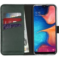 Selencia Echtleder Klapphülle Samsung Galaxy A20e - Grün