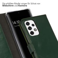 Selencia Echtleder Klapphülle Samsung Galaxy A53 - Grün