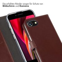 Selencia Echtleder Klapphülle Apple iPhone 17e / 16e - Braun