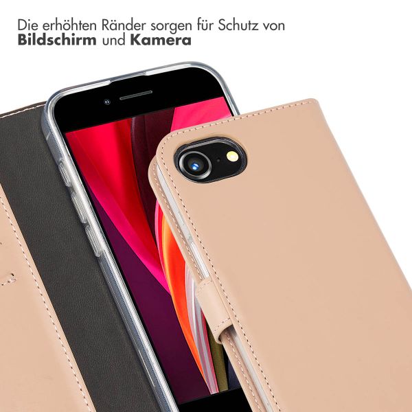 Selencia Echtleder Klapphülle Apple iPhone 17e / 16e - Dusty Pink