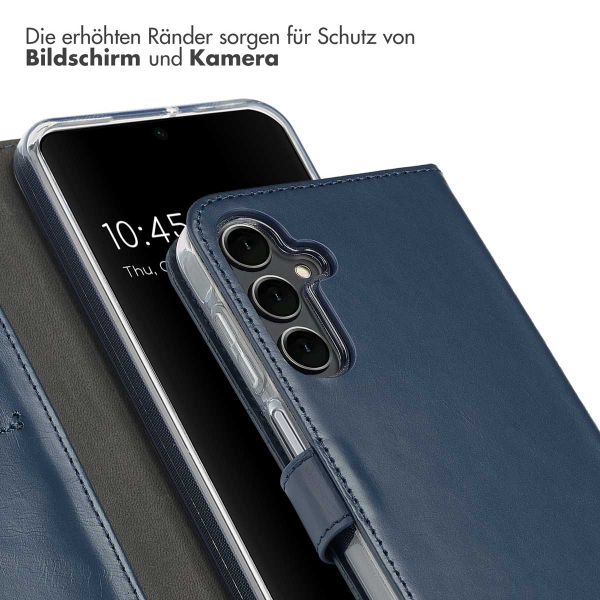 Selencia Echtleder Klapphülle Samsung Galaxy A16 - Blau