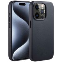 Accezz MagSafe Leather Backcover Apple iPhone 15 Pro - Onyx Black
