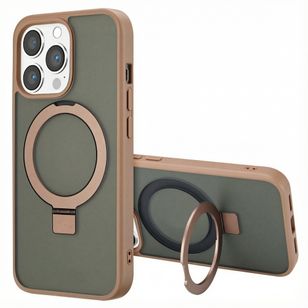 Accezz Ring Stand Backcover mit MagSafe Apple iPhone 13 Pro - Braun