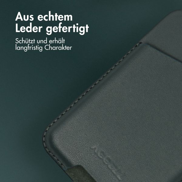 Accezz Lederkartenhalter - Geeignet für MagSafe und Qi2 - Cedar Green