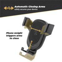 Scosche GravityDrop 3-in-1 Handyhalterung Auto - Universell - Armaturenbrett / Windschutzscheibe / Lüftungsgitter - Schwarz