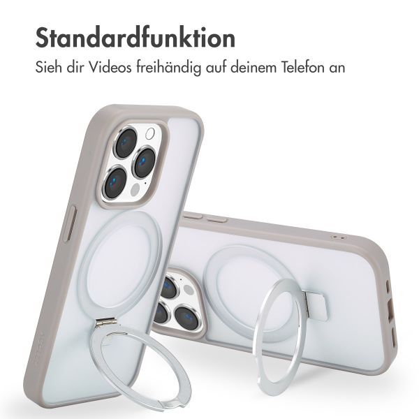Accezz Ring Stand Backcover mit MagSafe Apple iPhone 14 Pro - Grau