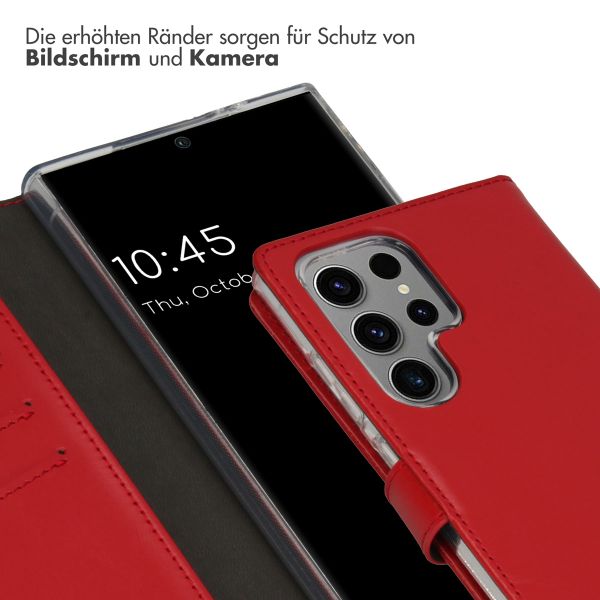 Selencia Echtleder Klapphülle Samsung Galaxy S24 Ultra - Rot