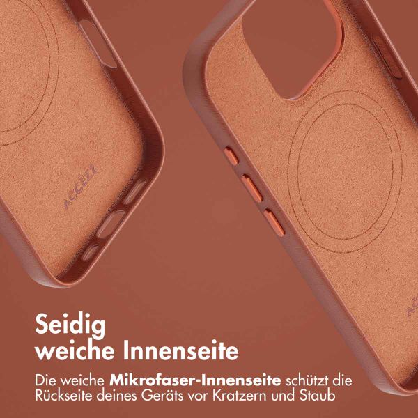Accezz MagSafe Leather Backcover Apple iPhone 16 Pro - Sienna Brown