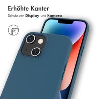 Accezz Leather Backcover mit MagSafe Apple iPhone 14 Plus - Dunkelblau