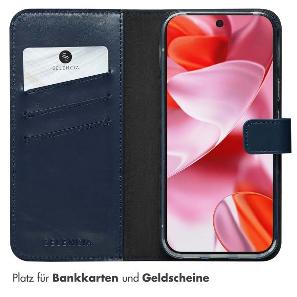 Selencia Echtleder Klapphülle Google Pixel 10 / 10 Pro - Blau