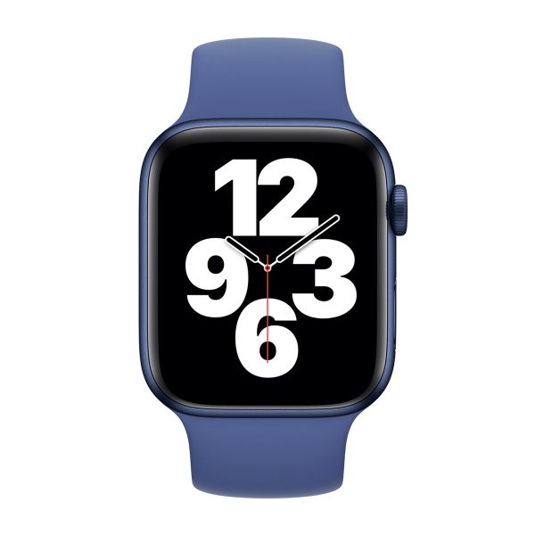 Apple Silikon Solo Loop für  Apple Watch | 44/45/46/49 mm - Größe 4 - Toma Blue