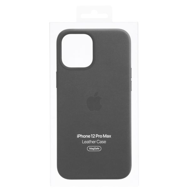 Apple Leder-Case MagSafe Apple iPhone 12 Pro Max - Schwarz