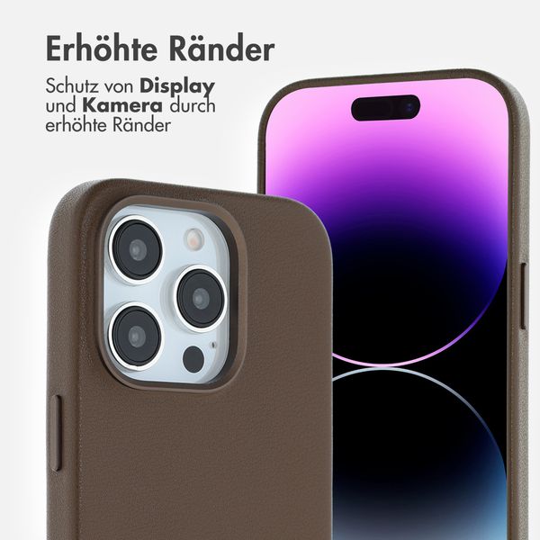 Accezz MagSafe Leather Backcover Apple iPhone 14 Pro - Kaffeebraun