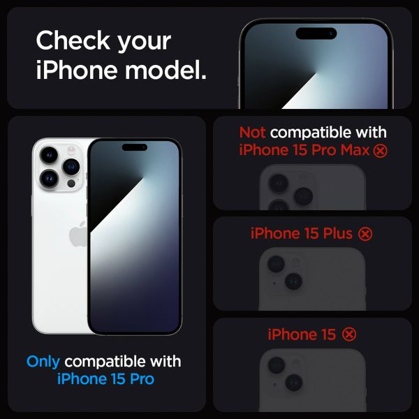 Spigen GLAStR Privacy EZ Fit Displayschutzfolie + Applicator - 2er-Pack Apple iPhone 15 Pro