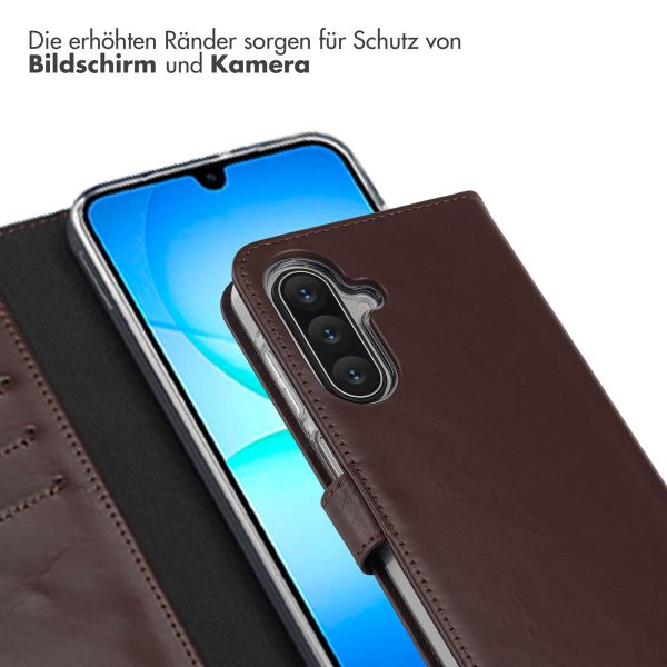 Selencia Echtleder Klapphülle Samsung Galaxy A18 (4G) / A17 (4G/5G) - Braun