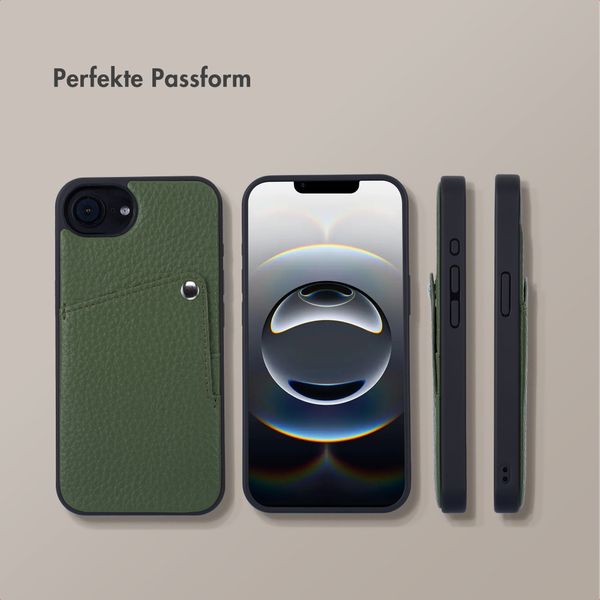 Selencia Riva Back Cover mit Kartenfach Apple iPhone 17e / 16e - Sage Green