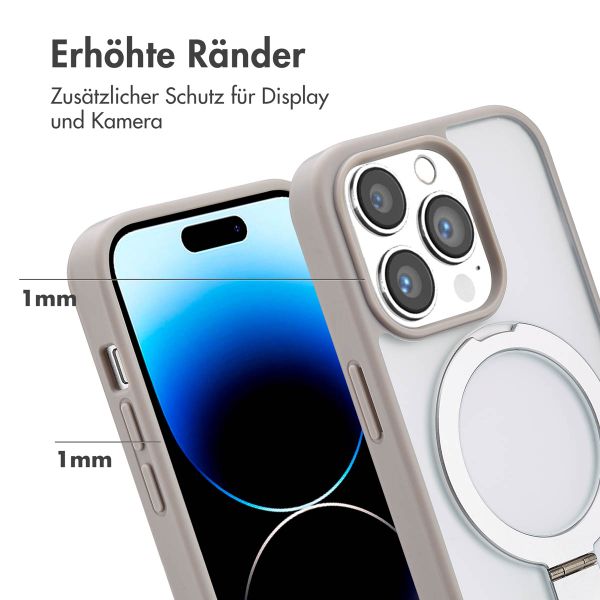 Accezz Ring Stand Backcover mit MagSafe Apple iPhone 14 Pro - Grau