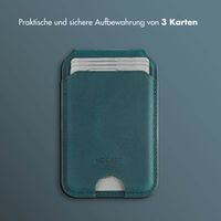 Accezz Vintage Leder MagSafe Kartenhalter mit Ständer - Smokey Green