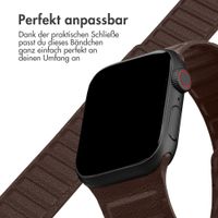 Accezz Magnetisches Echtlederarmband für Apple Watch | 38/40/41/42 mm - Chocolate Brown