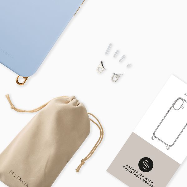 Selencia Rivièra Backcover mit MagSafe mit abnehmbaren Haken Samsung Galaxy A18 / A17 / A16 / A26 - Powder Blue