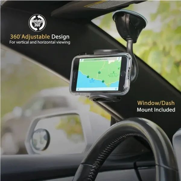 Scosche StuckUp™ 4-in-1 Handyhalterung Auto - Universell - Armaturenbrett / Windschutzscheibe / Lüftungsgitter / Becherhalter - Schwarz