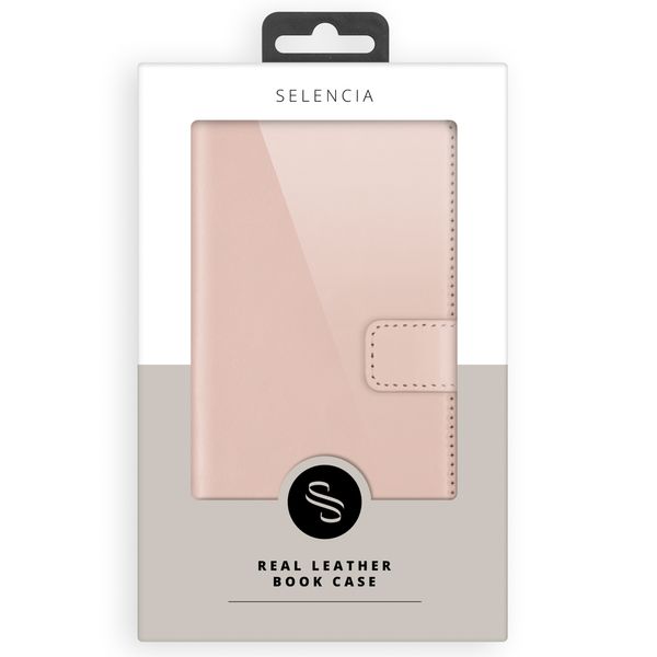 Selencia Echtleder Klapphülle Apple iPhone 15 - Dusty Pink