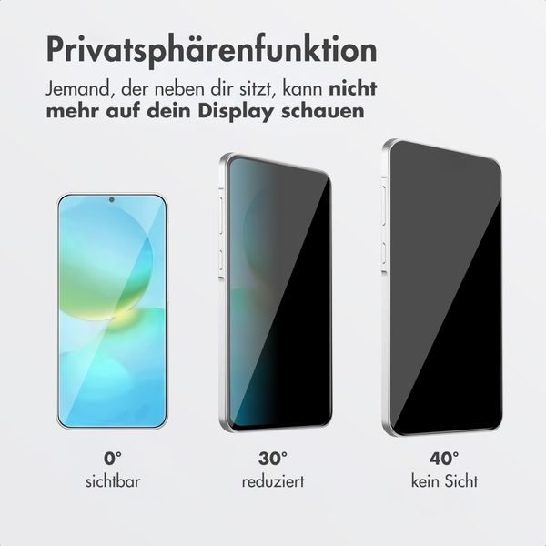 Accezz Sichtschutz-Schutzglas mit Applikator Samsung Galaxy A37 (5G)