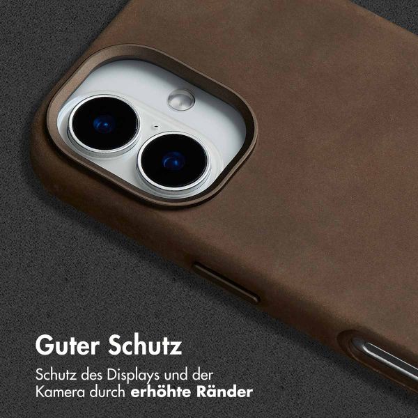 Accezz Vintage Leather Magsafe Backcover Apple iPhone 16 - Rustic Brown