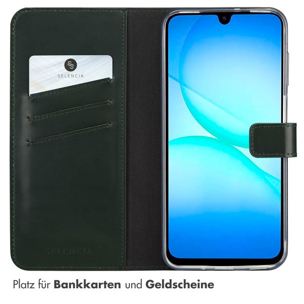 Selencia Echtleder Klapphülle Samsung Galaxy A18 (4G) / A17 (4G/5G) - Grün