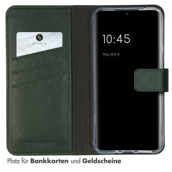 Selencia Echtleder Klapphülle Samsung Galaxy A54 (5G) - Grün