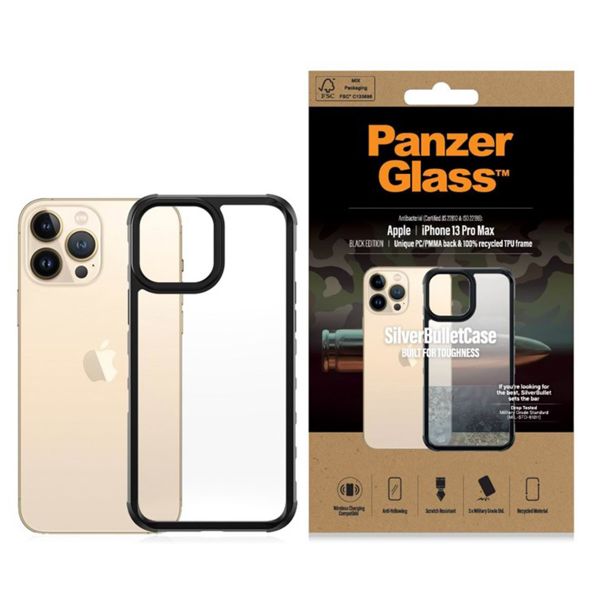 PanzerGlass SilverBullet ClearCase Apple iPhone 13 Pro Max - Schwarz