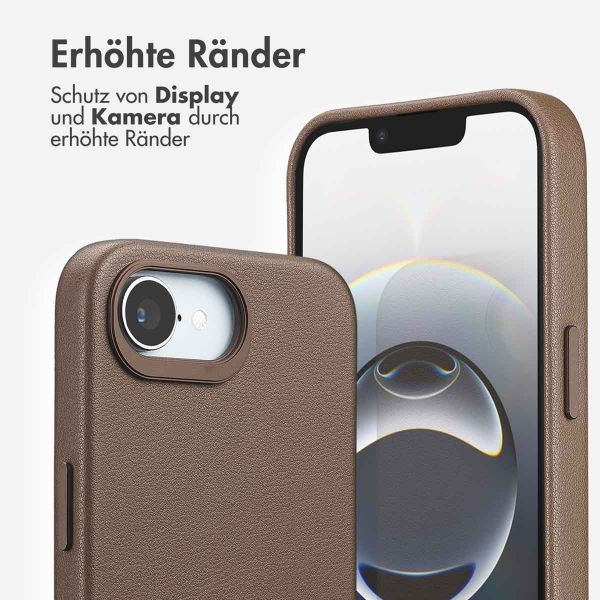 Accezz MagSafe Leather Backcover Apple iPhone 17e / 16e - Kaffeebraun