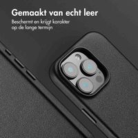 Accezz Echtleder Hülle + MagSafe Wallet Apple iPhone 16 Pro - Onyx Black