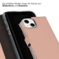 Selencia Echtleder Klapphülle Apple iPhone 14 - Dusty Pink
