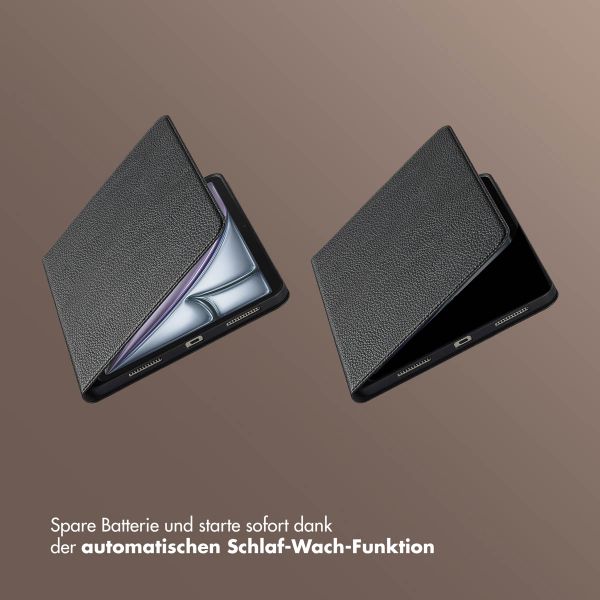 Selencia Riva Klapphülle Apple iPad Air 11 Zoll (2026) M4 / (2025) M3 / (2024) M2 / Air 5 (2022) / Air 4 (2020) - Schwarz