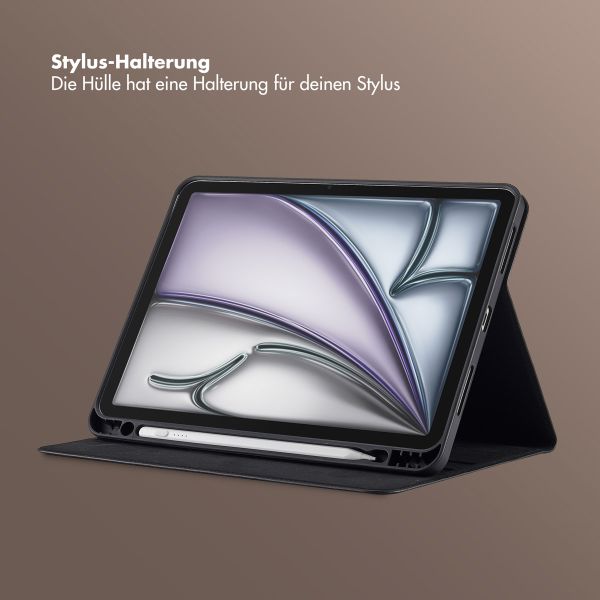 Selencia Riva Klapphülle Apple iPad Air 11 Zoll (2026) M4 / (2025) M3 / (2024) M2 / Air 5 (2022) / Air 4 (2020) - Schwarz