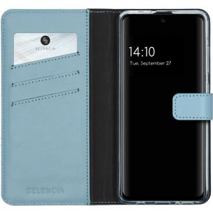 Selencia Echtleder Klapphülle Samsung Galaxy A51 - Air Blue